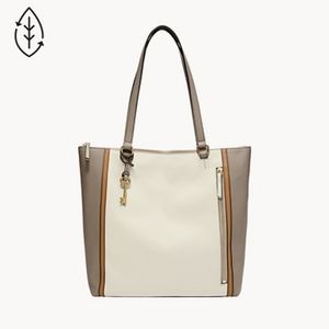 Fossil Women's Tote Bag - Cream and Brown